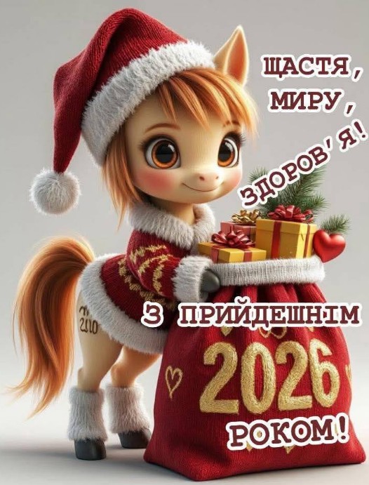З прийдешнім 2026 роком! Щастя і миру!