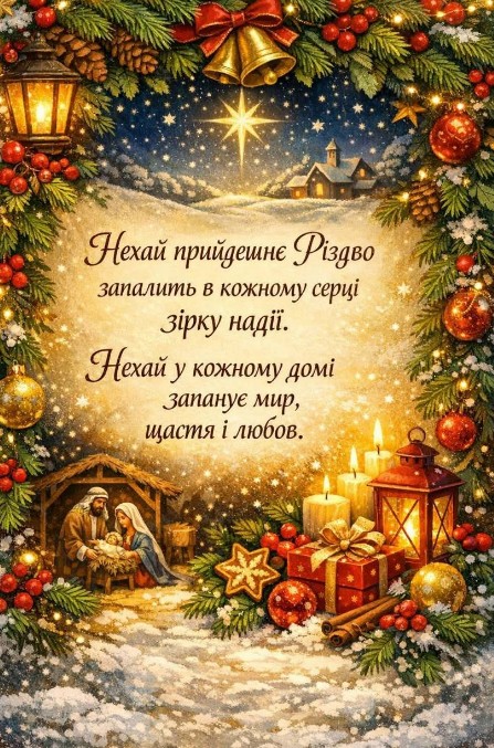 З прийдешнім Різдвом Христовим!