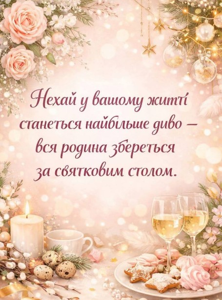 Вітаємо з прийдешніми святами.