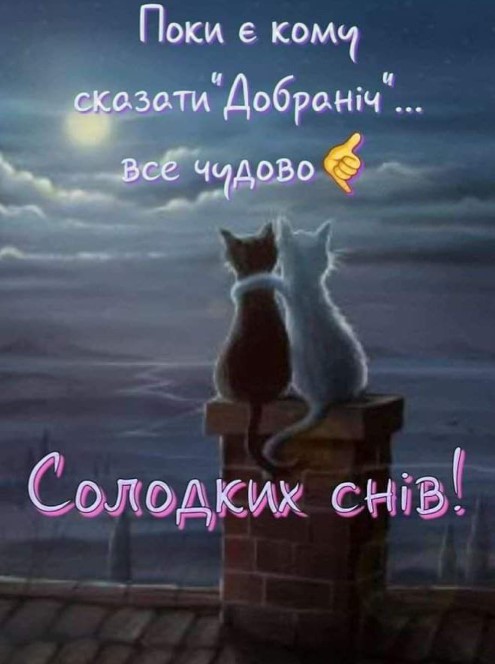 Поки є кому сказати "Добраніч" - все чудово!